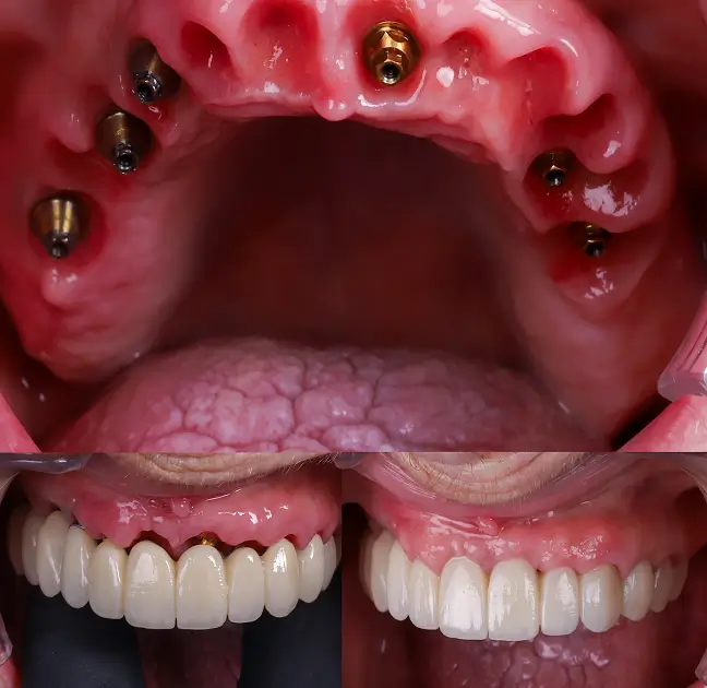 Pterygoid implants before and after transformation